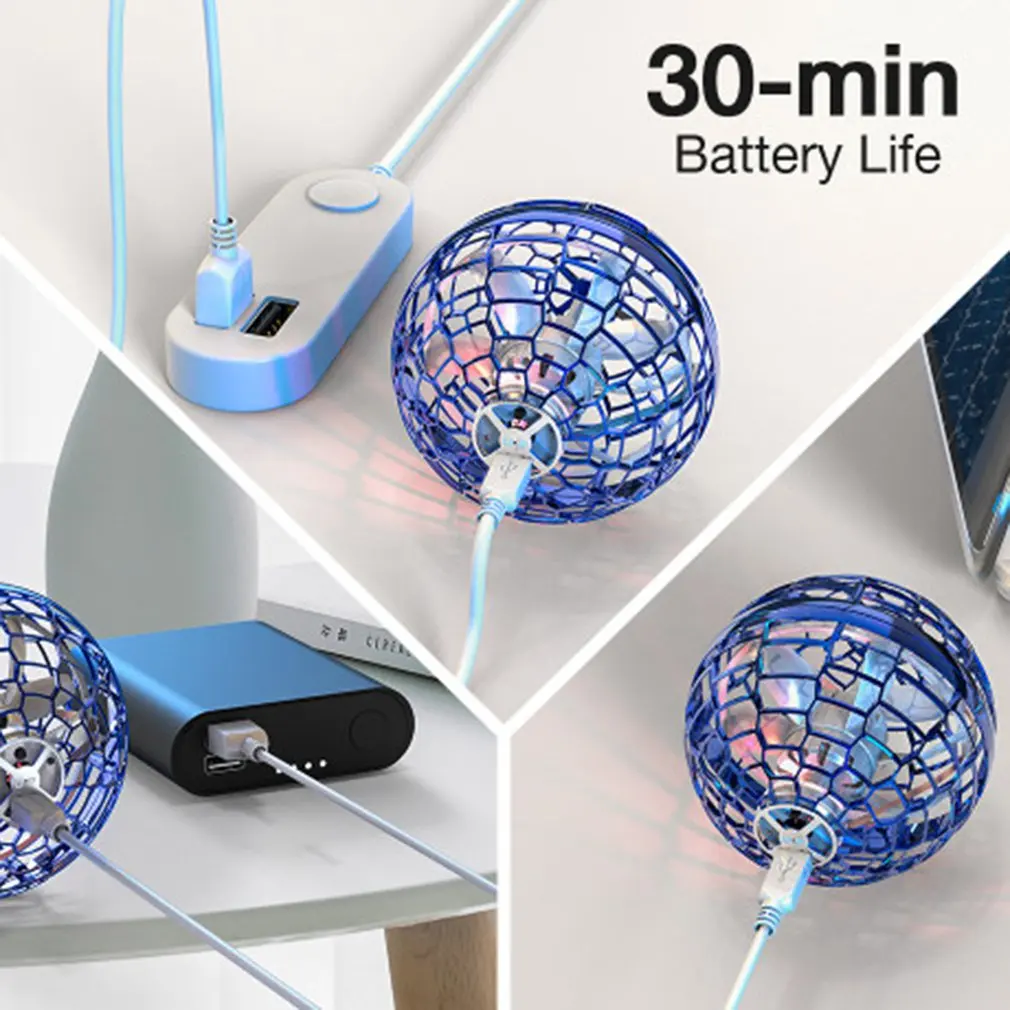 

Flynova Pro Flying Ball Mini Helicopter UFO Spinner RGB Lights Aircraft Hand Induction Operated Drone Gift Adults Toys for Kids