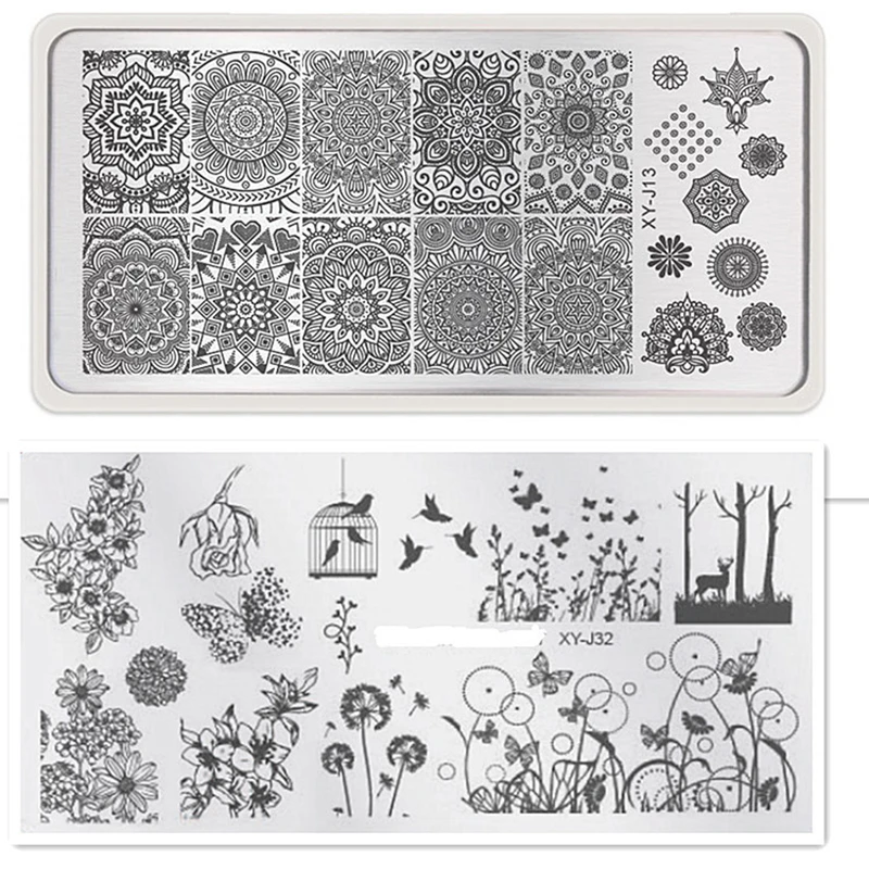 Мандаловая пластина для ногтевого дизайна 1 шт. штамповки Пейсли дамасская