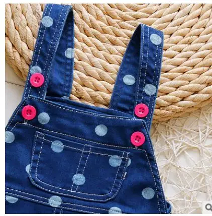 Детский джинсовый сарафан с кружевным воротником Повседневное платье-жилет для