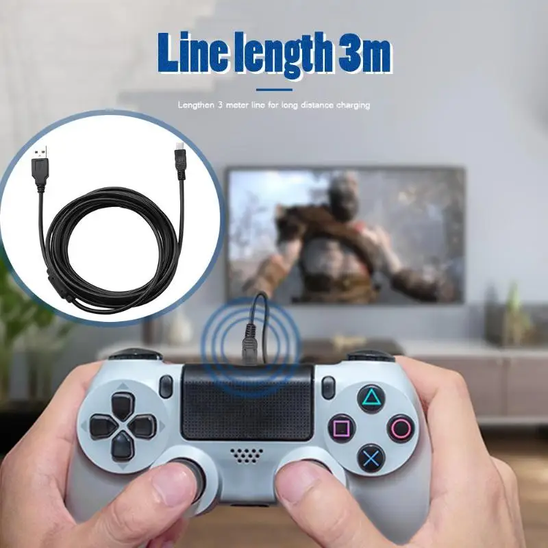Кабель Mini USB 3 м провод для зарядки с магнитным кольцом стабильная безопасность