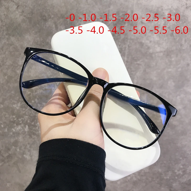 

Черные готовые очки для близорукости для мужчин и женщин, мужские прозрачные очки с диоптриями от-1,0, от 1,5 до 2,0