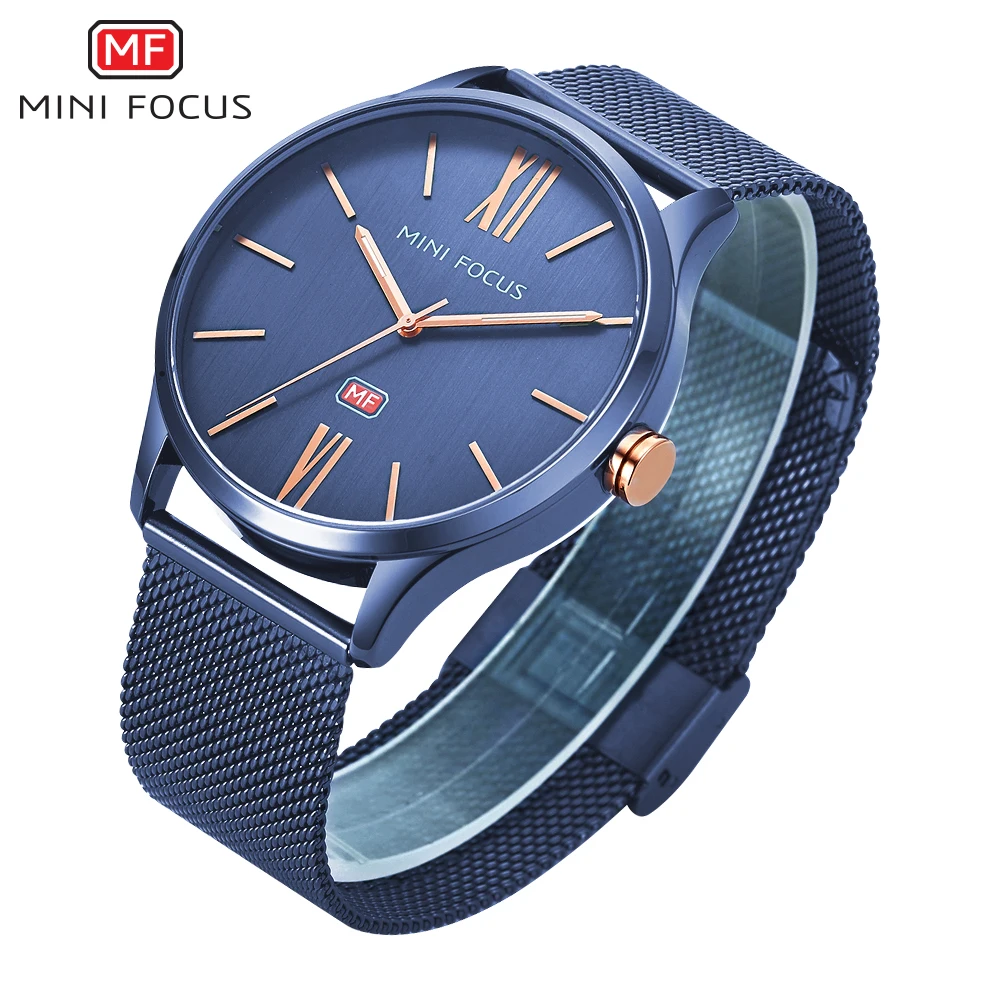 Мини фокус 2020 новые кварцевые мужские часы из нержавеющей стали наручные