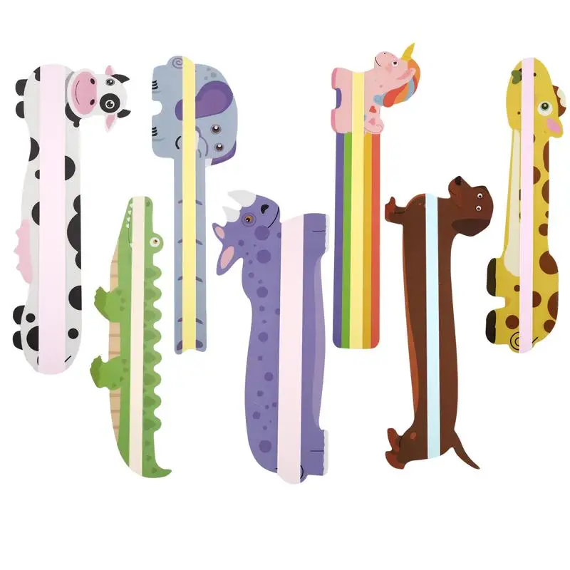 

7Pcs Animal Design Reading Guided Strips School Highlight Colored Overlay Bookmarks