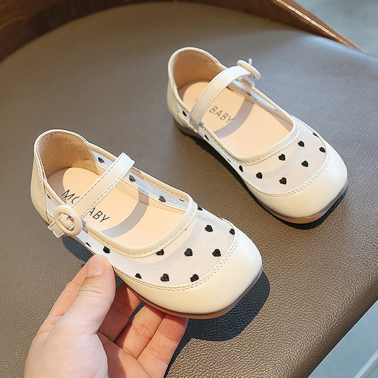 

HOT Kids Child Girls Dot Tulle Princess Shoes Stage Soft-soled Non-slip Dance Shoes sandalias Sandals women summer new 2021