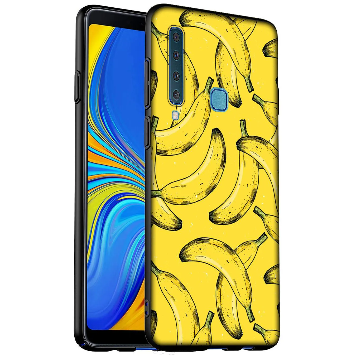 Желтый банановый Мягкий силиконовый чехол для телефона Samsung Galaxy A6 A7 A8 A9 2018 A3 A5 2016
