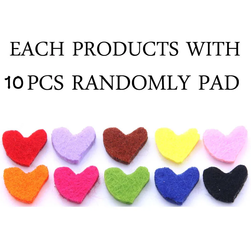

New Heart Aroma diffuser Pendant necklace perfume Pendant aromatherapy Lockets essential oil diffuser jewelry with 10 pcs pad