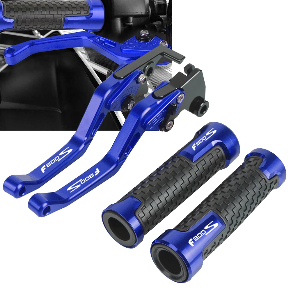 

Adjustable Motorbike CNC Aluminum Brake Clutch Lever Handle Grips With F800S logo For BMW F800S F800ST 2006-2015 2007 2008 2009