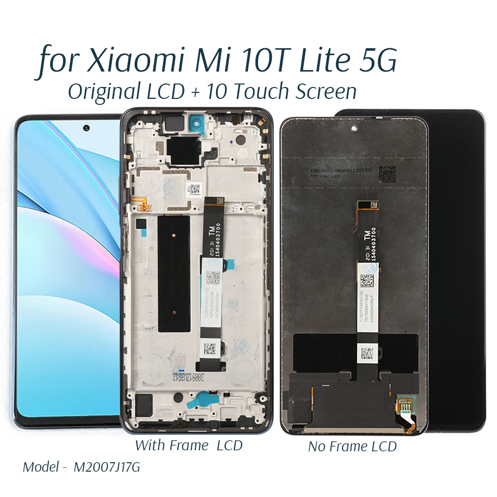 

Original Display For Xiaomi Mi 10T Lite 5g LCD Display 10 Touch Screen Replacement For Mi 10 T Lite 5G Phone LCD Screen Part