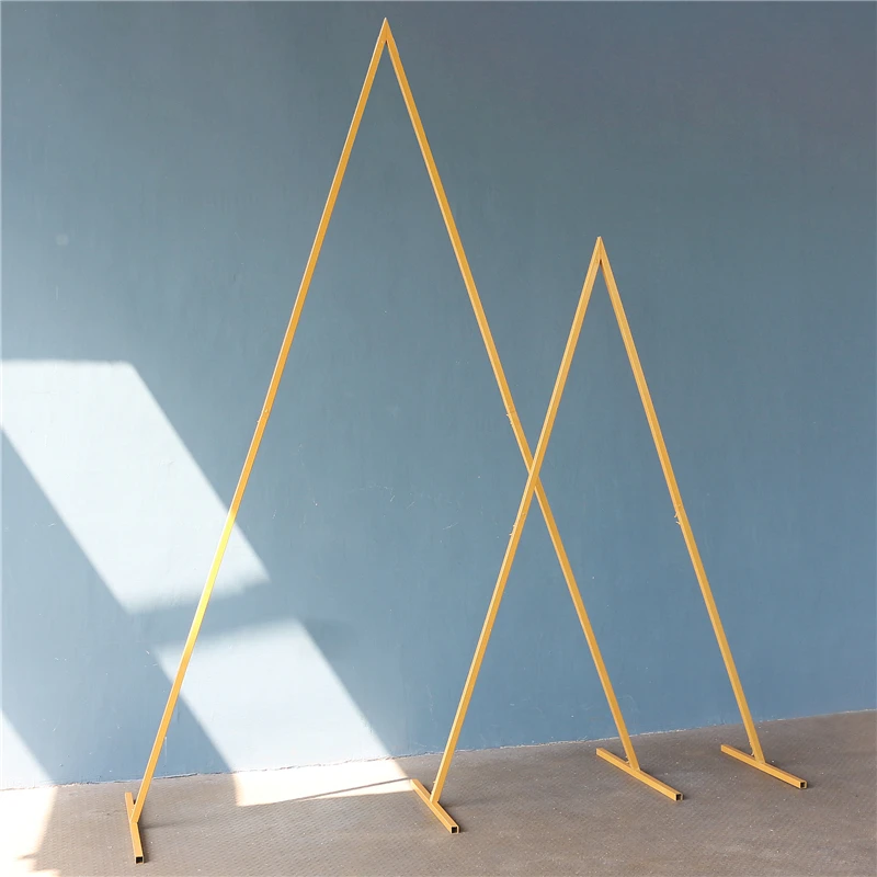 Arco de boda de hierro forjado, arco triangular, decoraci&oacute;n de boda, arco de flores, tel&oacute;n de fondo geom&eacute;trico, decoraci&oacute;n de escenario para fiesta-4
