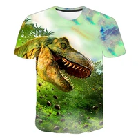 children dinosaur t shirt boys summer animal print dinosaur boys t shirt girls tops cartoon kids t shirt casual clothes 4 14 yrs