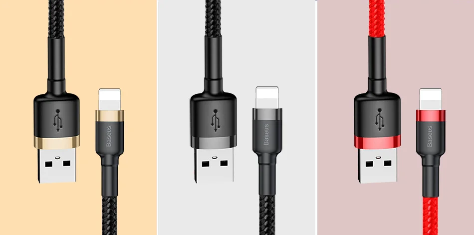Baseus Освещение USB кабель для iPhone Xs Max Xr X S 2.4A кабель передачи данных для быстрой зарядки для iPhone 8 7 6 iPad мобильный телефон зарядное устройство Шнур