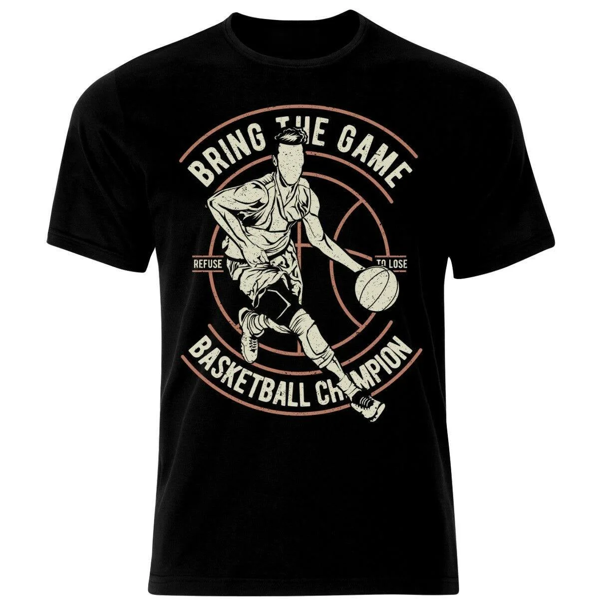 

Basketball Game Sports Print Summer Cotton Short-sleeved O-neck Men's T-shirt