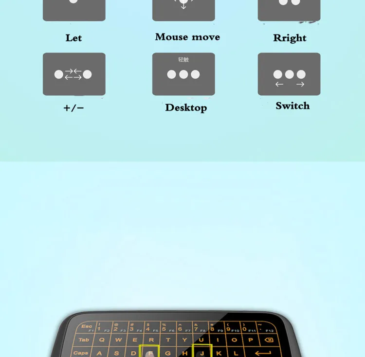 Беспроводная сенсорная клавиатура ПК ТВ клавиатура с мышкой тачпад и Numpad для MAC IOS Windows7 8 10 Android коробка ноутбук Smart IP tv Новинка