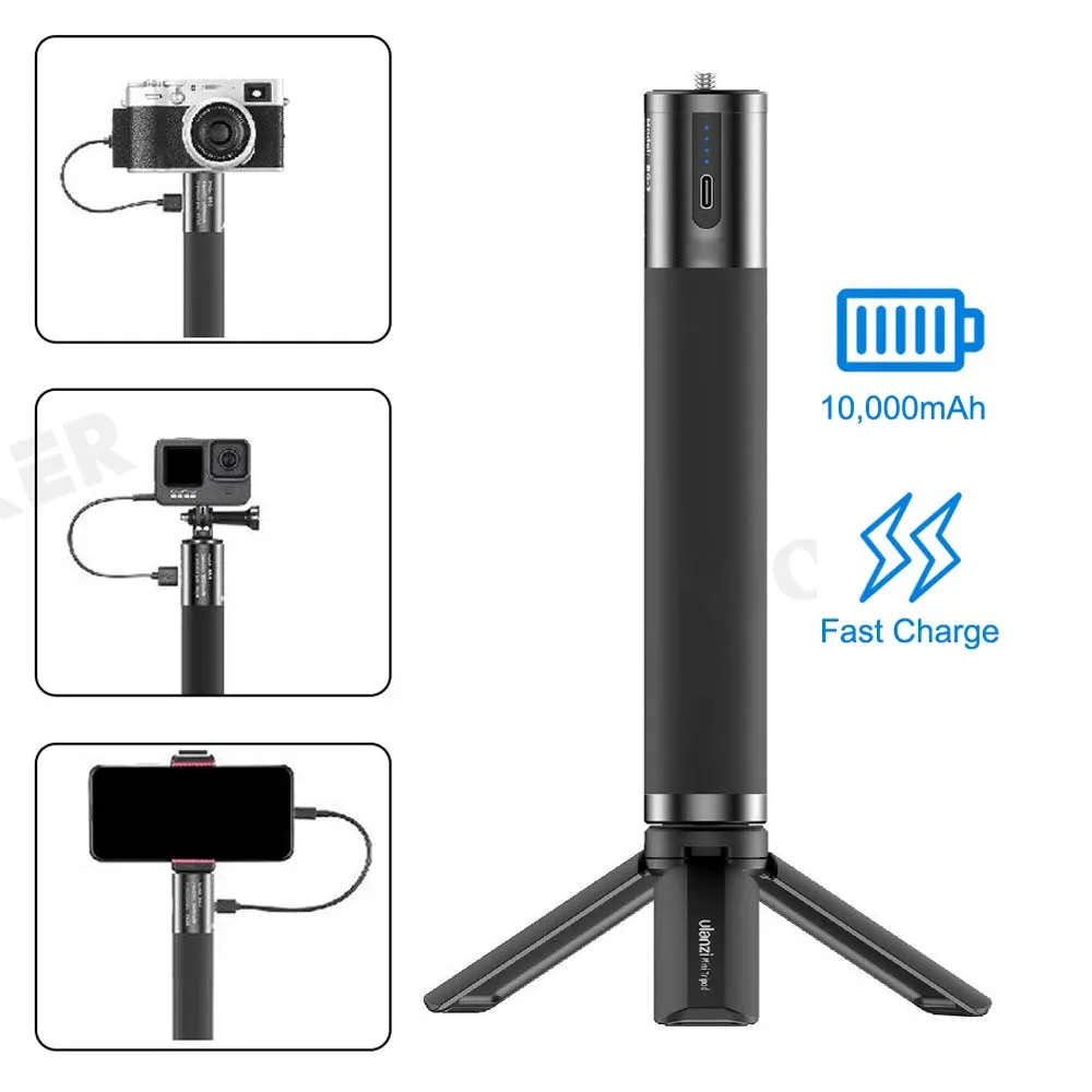 

Photography Stand 10000mAh Power Bank 18W Charger Hand Grip with Mini Tripod PD QC Fast Charge for iPhone Xiaomi DSLR GoPro New