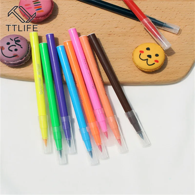 Пигментная ручка 8 цветов кисть для пищевых красок рисования бисквитов