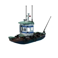 moc large cruise shipboat 3d miniature building blocks style information tower model educational bricks childrens toys gift