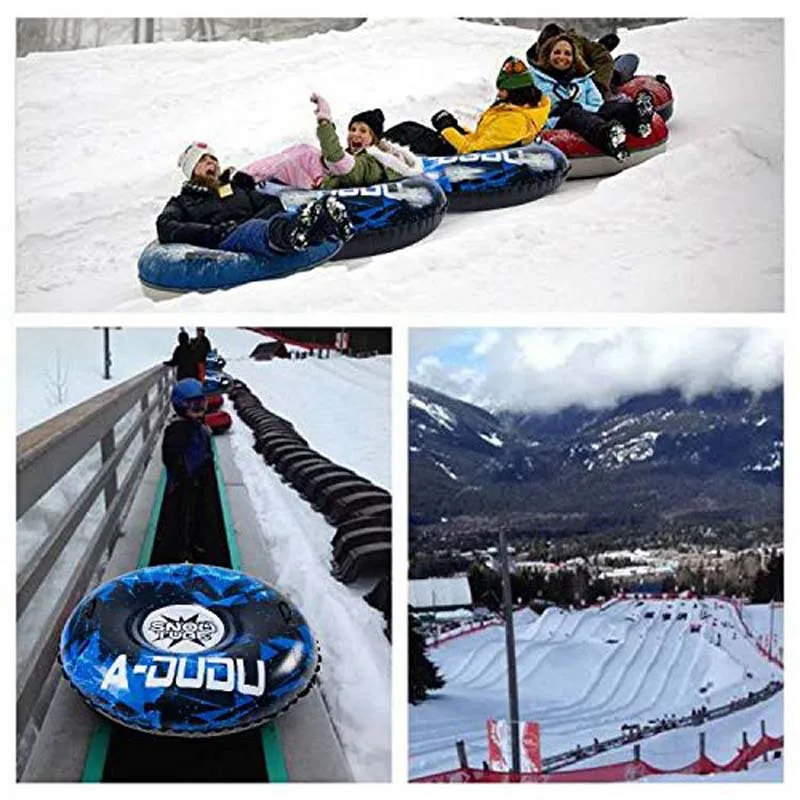 

Skiing Board PVC Winter Inflatable Ski Circle with Handle Children Adult Outdoor Snow Tube Floated Skiing Board Sled Skiing Tool