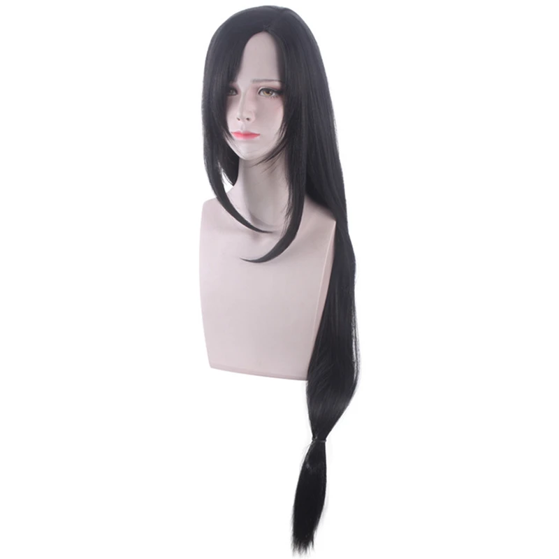 Final Fantasy VII Локхарт парик длинные черные волосы аниме Косплэй волос Синтетические