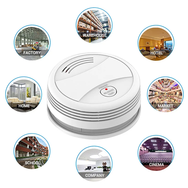 Wifi умный детектор дыма независимая Голосовая туя пожарная сигнализация датчик