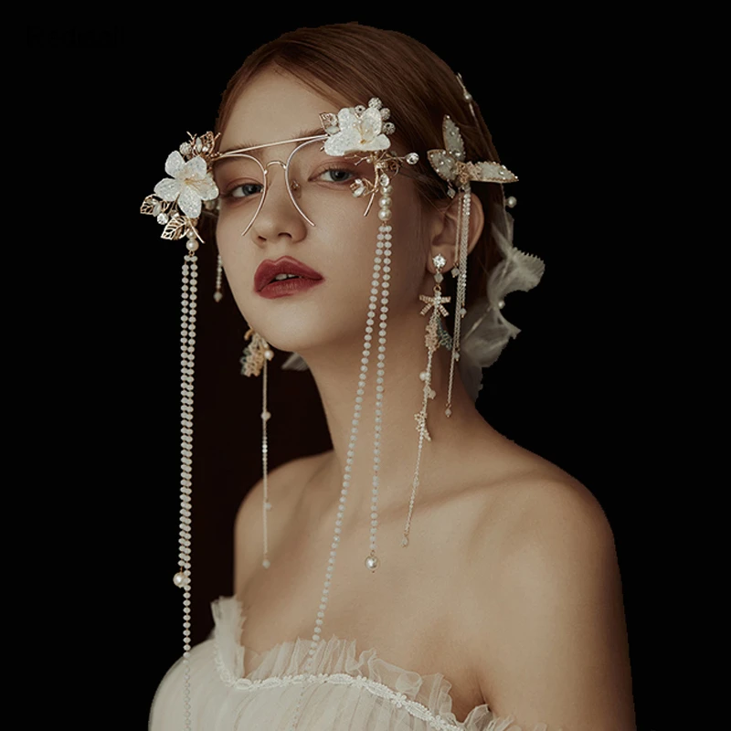 Модные сказочные очки в стиле &quotЛолита&quot головные уборы цветы оправа для очков