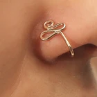 Женское U-образное кольцо для носа, винтажное ювелирное изделие в стиле панк без прокола, клипса для пирсинга носа, ноздрей, 2022