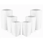 100 шт., упаковка для закусок из белой алюминиевой фольги, упаковка для закусок