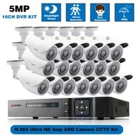 8 channel dvr security system kit 5mp 16ch cctv monitoring cameras system outdoor waterproof bullet security surveillance set