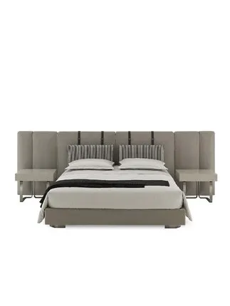 

Light Luxury Bed Minimalist Postmodern Double Bed Magnesia Fendi Furniture Large