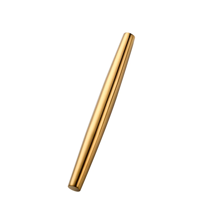 gold Скалка 304 нержавеющая сталь кондитерское печенье рулет кухонный инструмент для приготовления теста ролик Торт Помадка печенье выпечки ролик - Цвет: gold