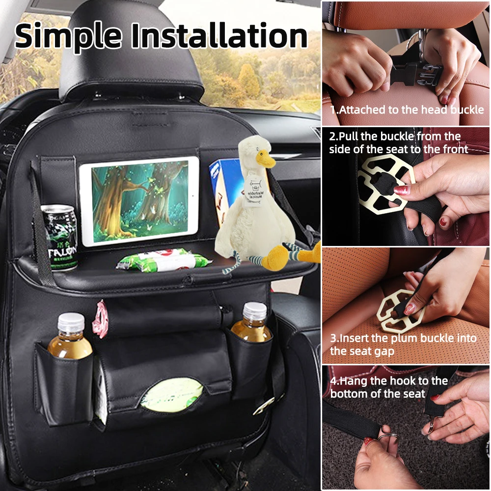 Органайзер для спинки автомобильного сиденья универсальный складной из