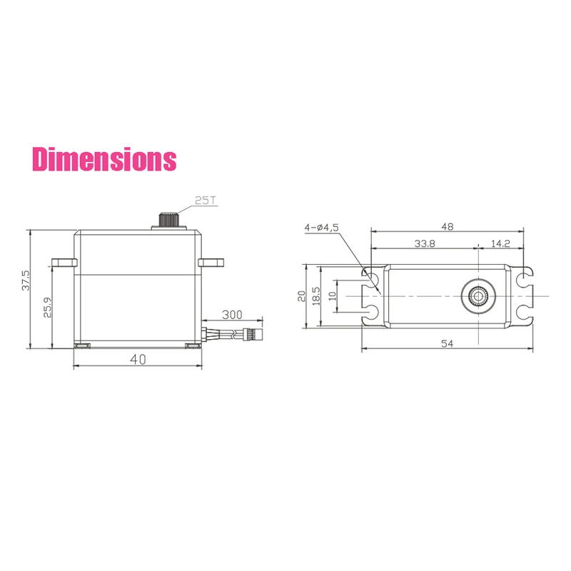 

1PC AFRC-D3632HC-MS Waterproof Metal Servo HV Coreless Motor Steering Gear 4.8-8.4V for RC Plane Boat Car DIY Assembly Upgrading