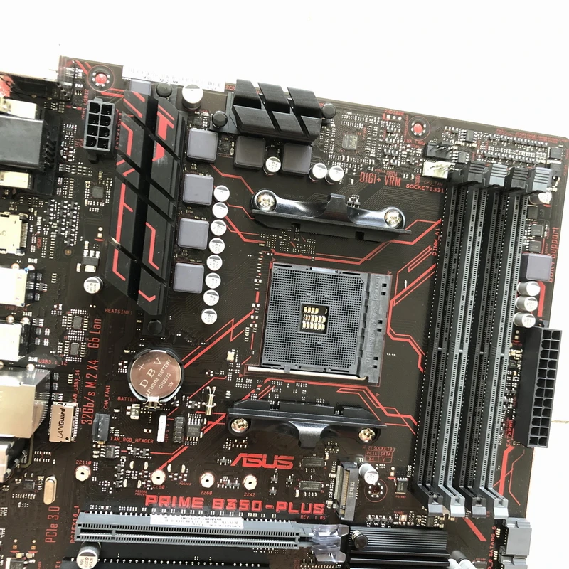 Оригинальная материнская плата ASUS PRIME B350-PLUS M.2 B350 с разъемом AM4 DDR4 64GB USB3.0 USB3.1, плата SATA3 для настольных ПК