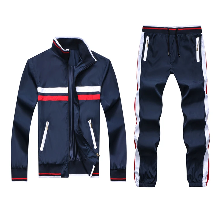 

High Quality Men's Small Horse Sportswear Sets Autumn Winter Male Casual Tracksuit Homme 2 Piece Jacket + Pants Set Windbreaker