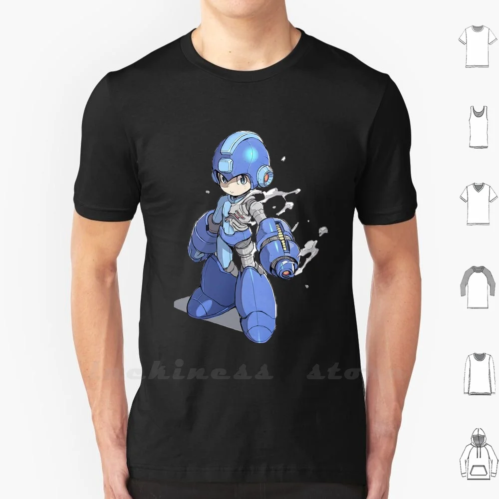 Футболка Megaman из 100% хлопка для рукоделия игровые аниме Мультяшные игры |