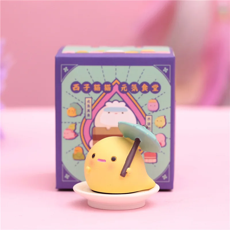 

Kawaii cartoon sisko cat series guess bag resin craft cute student blind box gift home room decoration
