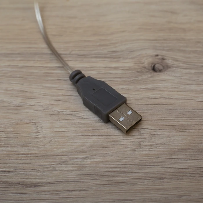 Гирлянда "Нить" с насадками "Снежинки большие" 3 м USB LED-20-5V нить прозрачная