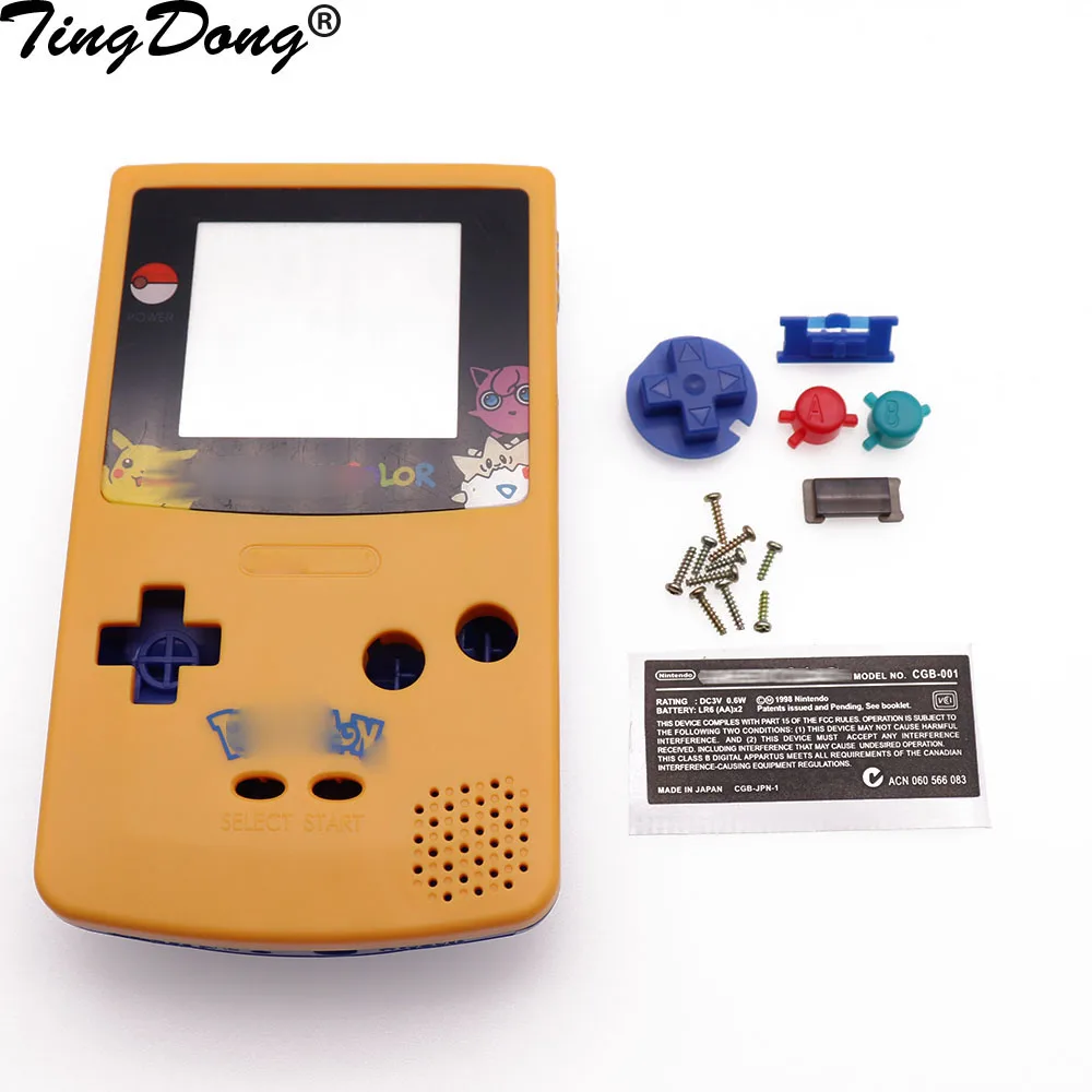 

5set For GBC Limited Edition Shell Replace For Gameboy Color GBC game console Host controller full housing With screwdriver