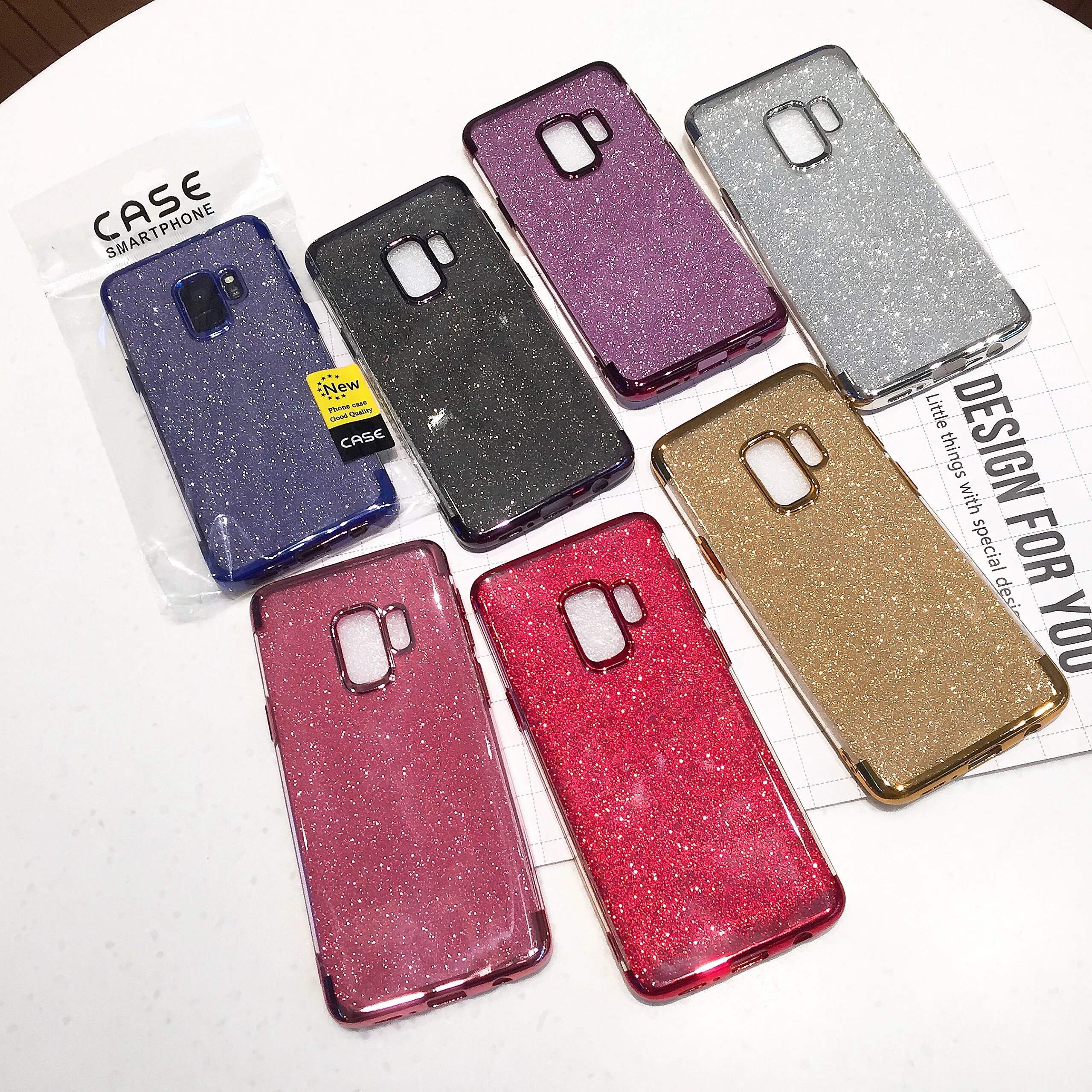Glitter Case For Samsung A5 A6 A8 Plus 2018 A9 Star Lite J5 J2 Prime G532 J4 EU J3 J6 J7 Note 9 A7 Shining Phone Cover |