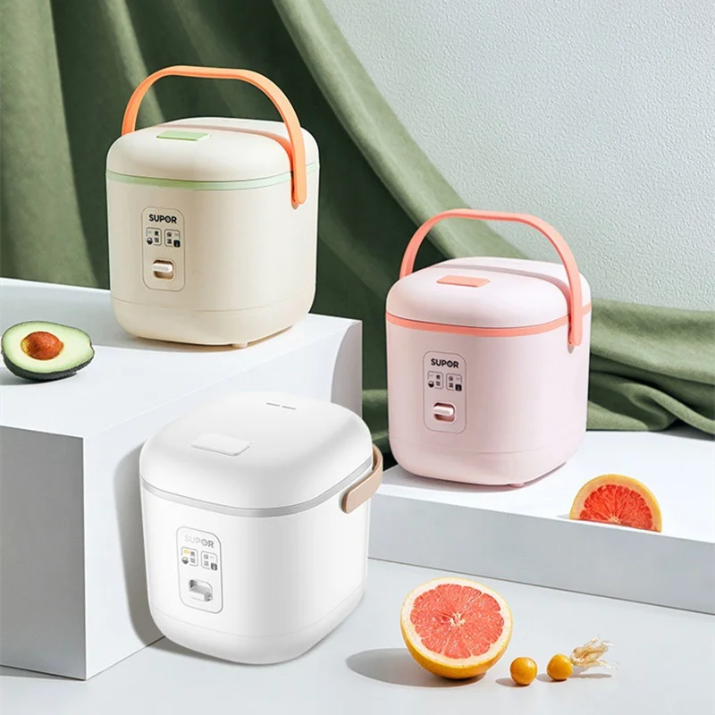 

220V 1.2L Electric Rice Cooker Multifunctional Household Heating Box Non-stick Mini Multi Cooker 3 Color Available