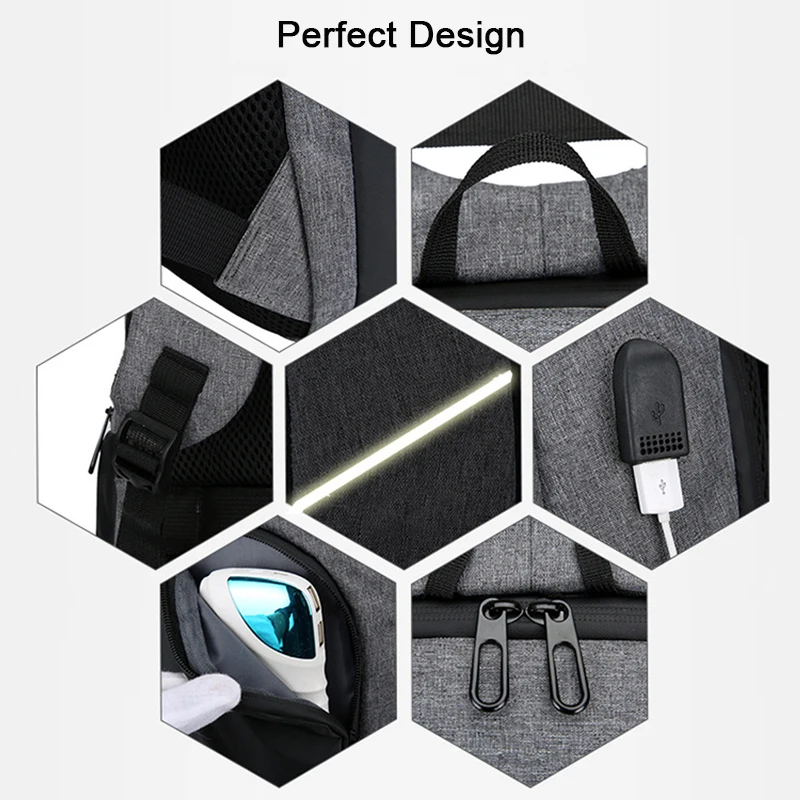 

Backpack Men USB Charging Waterproof Laptop Backpack Women Casual Oxford Male Business Bag 15.6 Inch Computer Notebook Backpacks