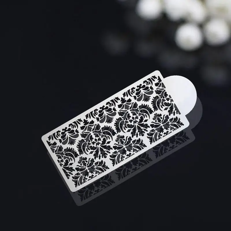 Инструмент для выпечки боковой цвет Дамаск кружево цветок фотопомадка трафарет