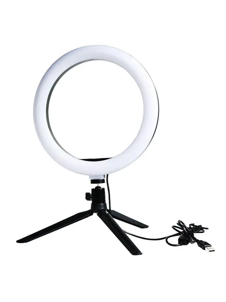 

10inch Ring Light LED Selfie Fill Lamp USB Power with 26cm Tripod Stand for Youtube Video Recording Live Broadcast with Remote