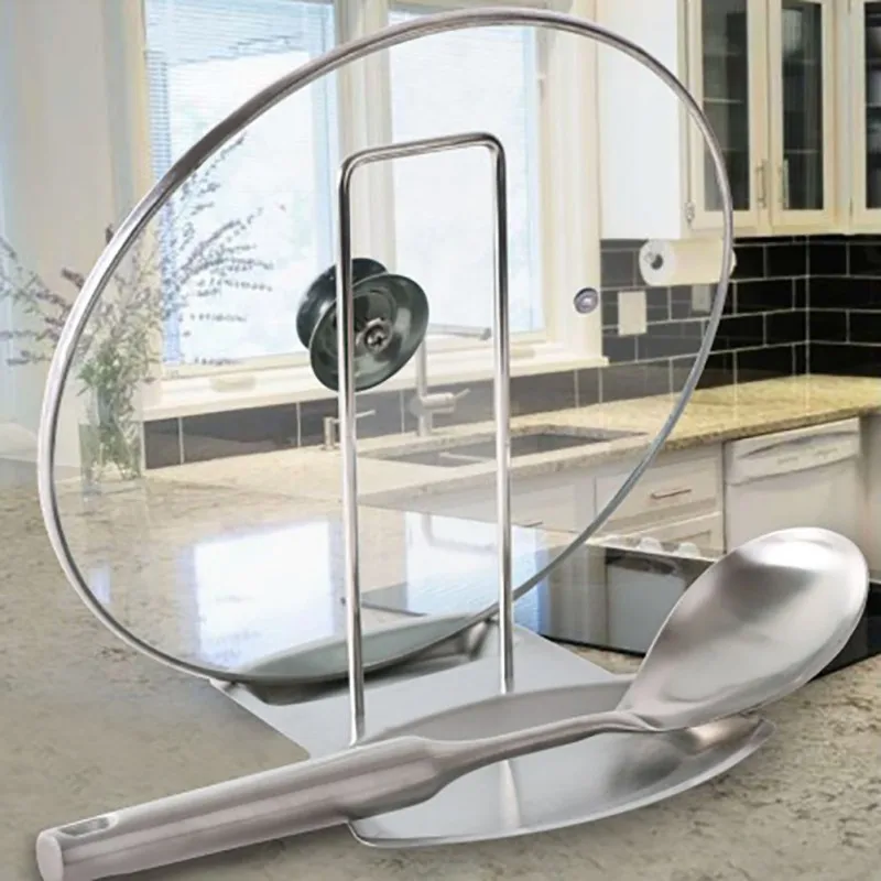 Съемный держатель крышки кастрюли из нержавеющей стали горшок стойка для лопат