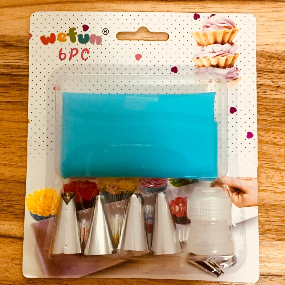 6 шт./лот силиконовые кухонные аксессуары кондитерский мешок для мороженого с