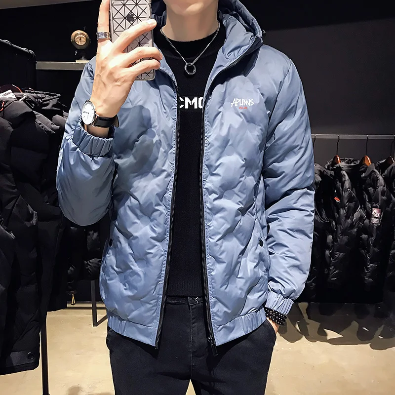 

New Hooded Jacket Light And Handsome Cotton Padded Jacket Men'S Winter Cotton Padded Jacket 2021 Casual Coat