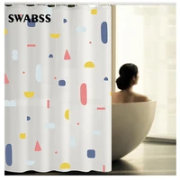simple style shower curtains with hook bathroom curtain frabic waterproof polyester bathroom curtain bathroom accessories