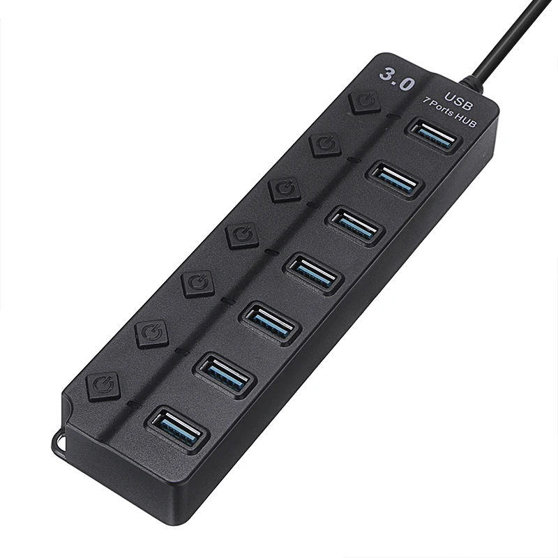 7 портов концентратор USB 3 0 мульти сплиттер внешний удлинитель 5 Гбит/с