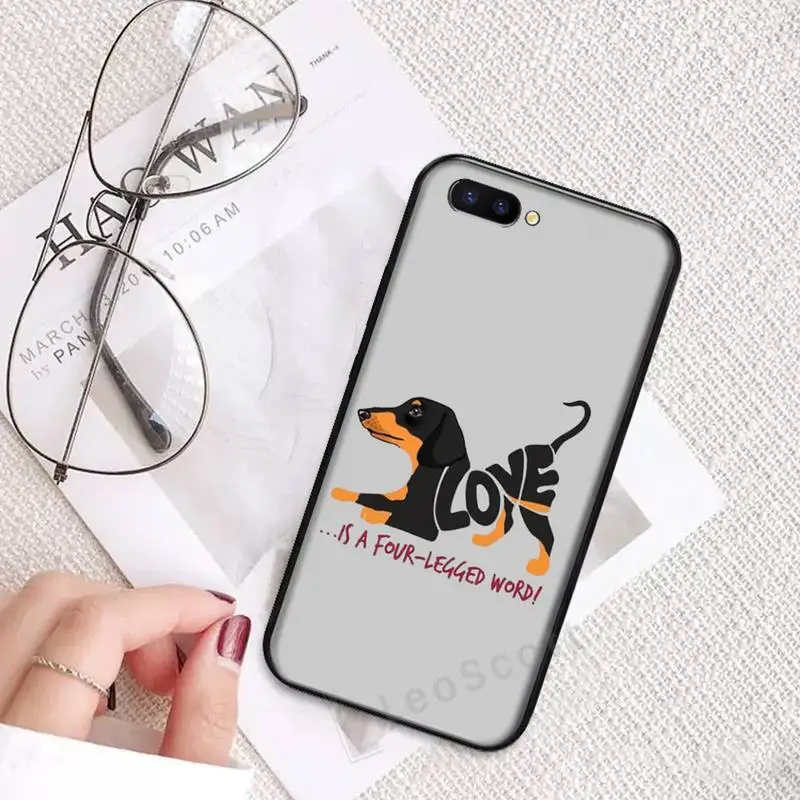 

Dachshund dog animal cute Phone Case For OPPO R9 R11 R15 R17 RENO Realme S PLUS Normal 2z 3 5 C2 pro cover funda coque
