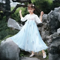 girls hanfu chinese style ancient costume dress full chest skirt childrens costume performance costume