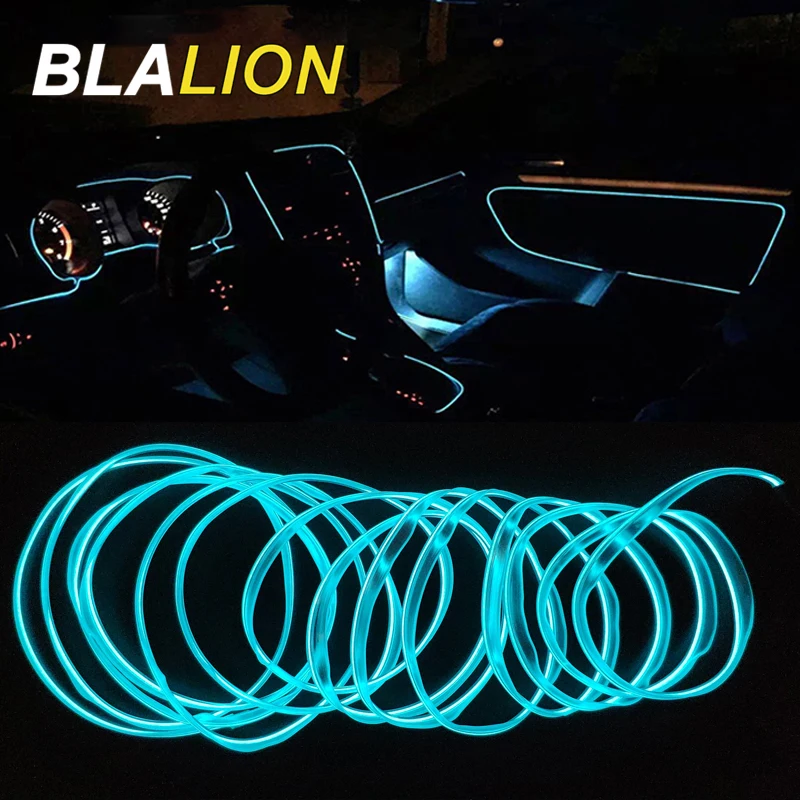 3/5 метров салона светильник декоративные полосы 12V Авто Светодиодные ленты EL трос